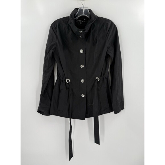 Lafayette 148 New York Black Button Up Jacket  Women's Size 0 Easy Wear EUC - Picture 4 of 11